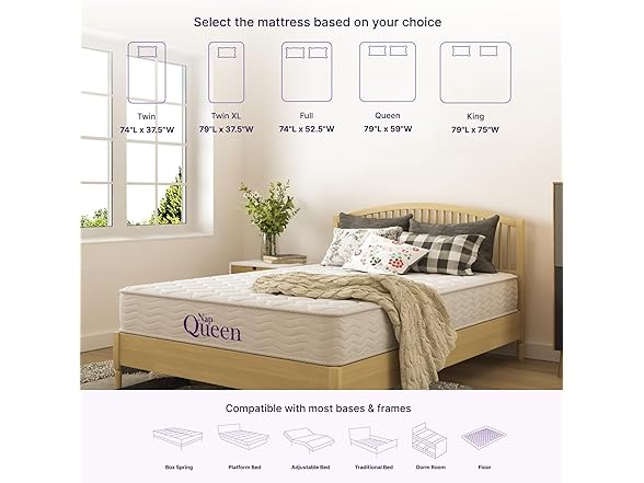 NapQueen 8 Inch Innerspring Full Mattress