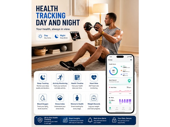 Smart Ring Health & Fitness Tracker