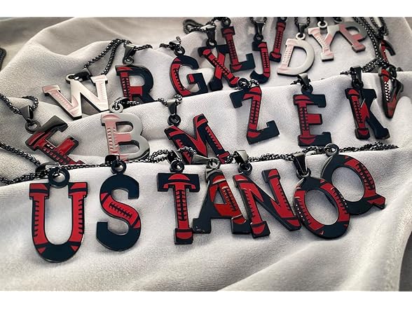 Kar Nann Black Football Necklace