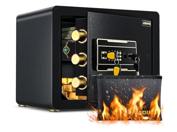 ADIMO 1.2 Cuft Safe Box with Fireproof Money Bag