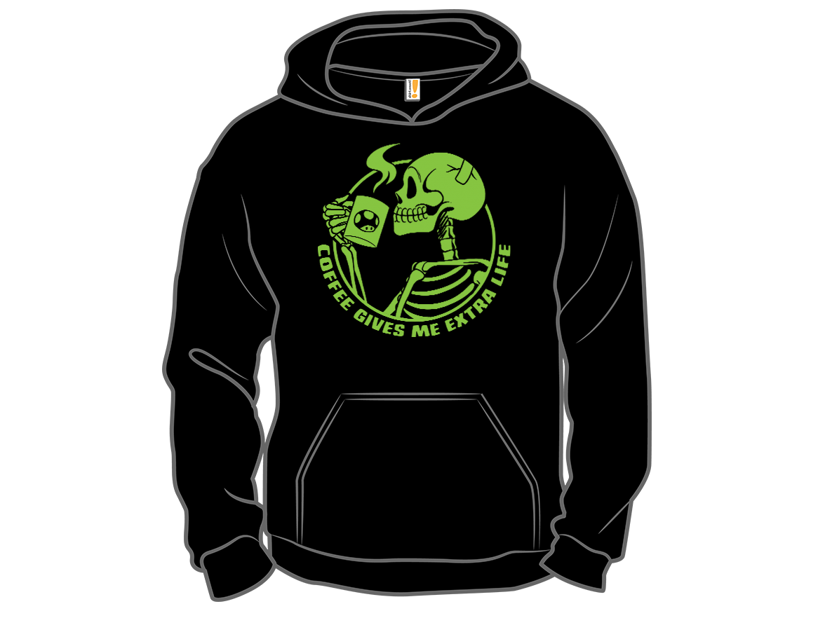 Coffee Gives Me Extra Life Skeleton - Gallery 12