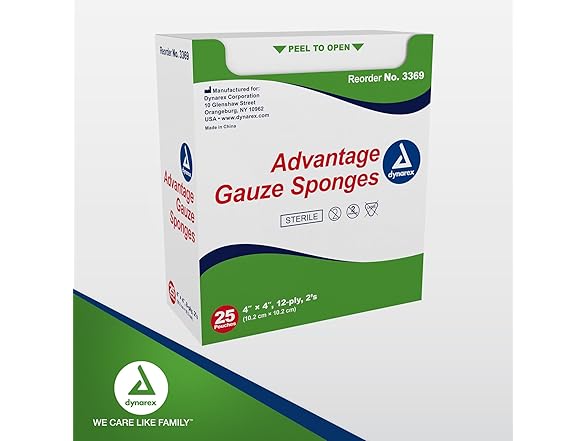 4x4 Sterile Gauze Sponges 25ct