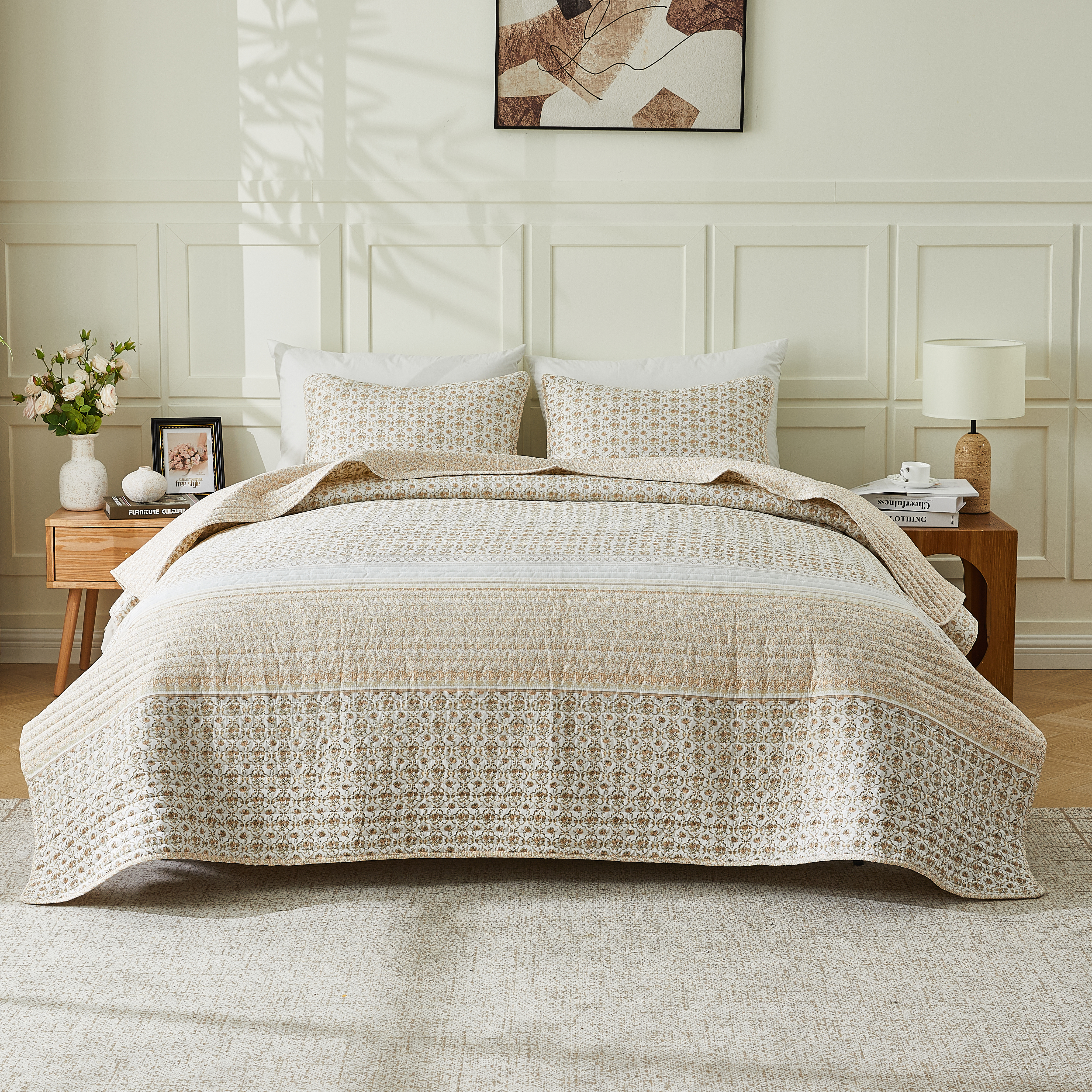 Patina Vie Vintage Floral 3Pc Quilt Set - Gallery 32