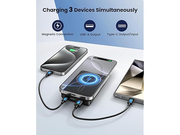 12,000mAh Magsafe Wireless Power Bank | 22.5W USB-C