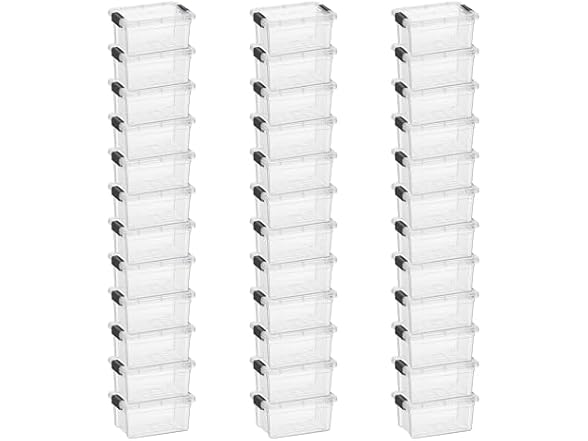 Superio Clear Storage Box 3.5 Quart 36 Pack