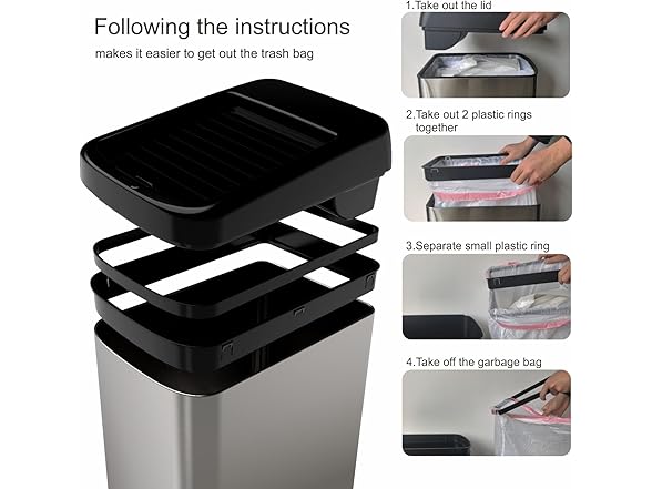 ELLO&ALLO 13gal Sensor Trash Can