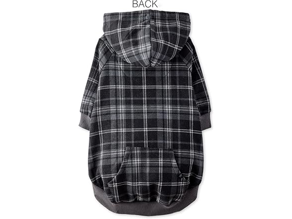 Pet Passion Rocky II Dog Hoodie, Black Sand Plaid XXXS