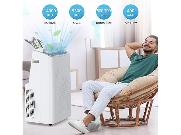 HobbyField 14000 BTU Portable Air Conditioner with