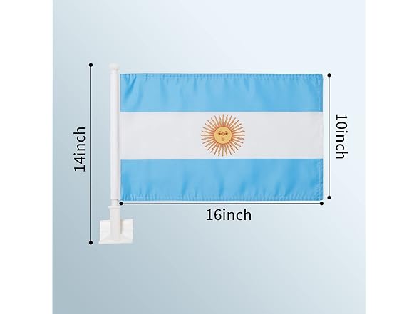 MSFHHA 2 Pack Car Flags,Argentina 