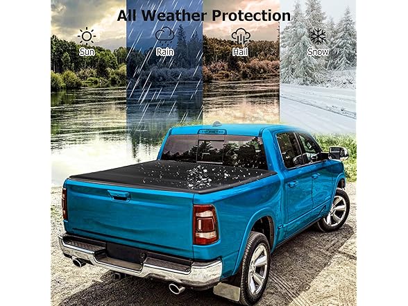 Hard Folding Truck Bed Cover 2009-2023 Ram 1500