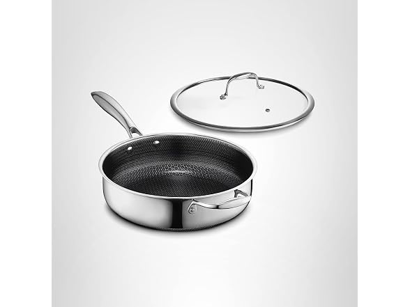Hexclad 3.3QT Hybrid Deep Saut Pan with Lid