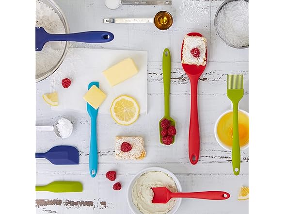 RSVP International Ela Collection Silicone Spatula Set