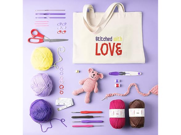 Hearth & Harbor Crochet Kit with Crochet Hooks Yarn Set