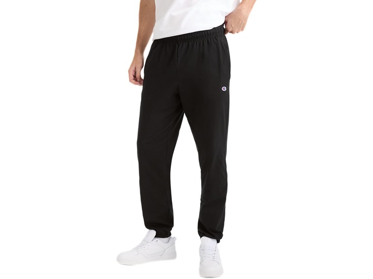 Champion mens Everyday Cotton Closed Bottom yoga pants, Black, Small US