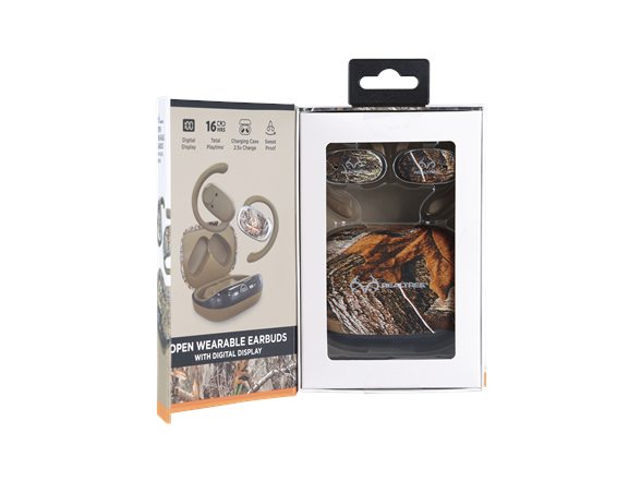 Realtree OWS Earbuds w/Display Charging Case