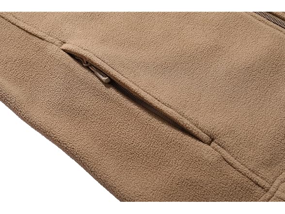 Gimecen Men Lightweight Full Zip Soft Polar Coat