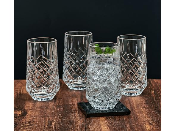 Mikasa Wesley Highball Tumbler Cups, Set Of 4