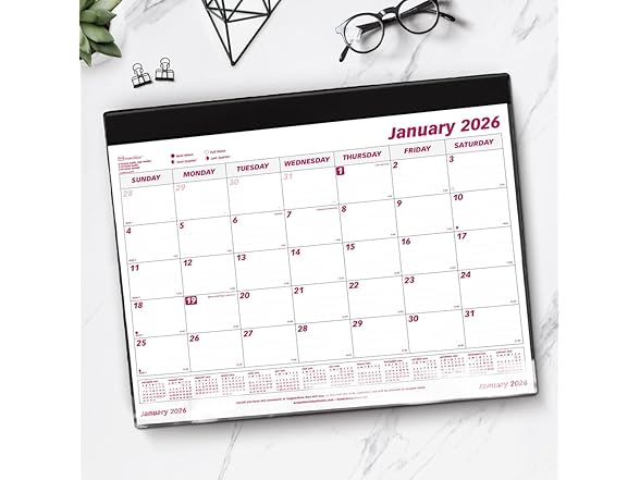 Brownline® 2026 Monthly Desk Pad Calendar