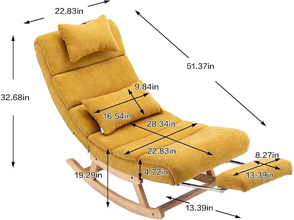 Rocking Glider Chair, Nursery, Yellow