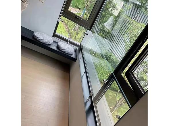 4X 304 SS Square Glass Spigots Black