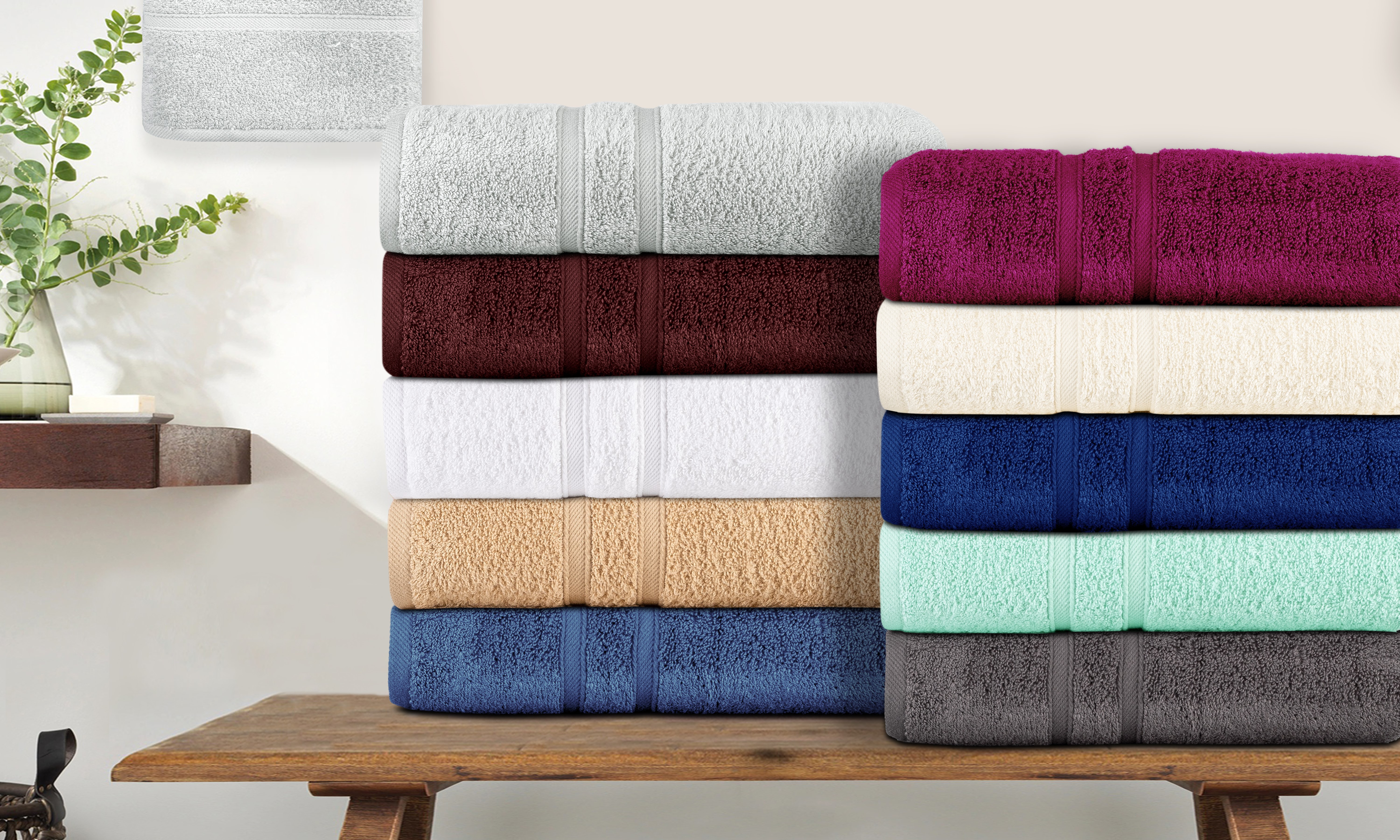 Bibb 18 Piece Egyptian Cotton Towel Set - Gallery 22