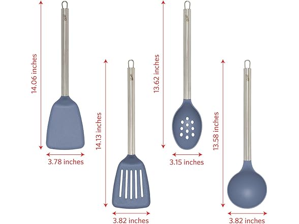Glad Kitchen Utensils Set, 8pcs  Blue