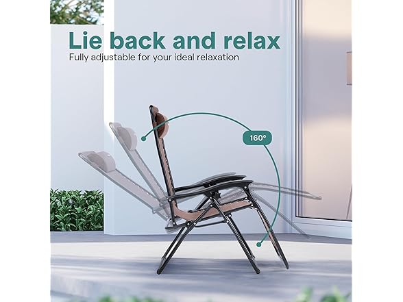SereneLife Zero Gravity Lounge Chairs 2