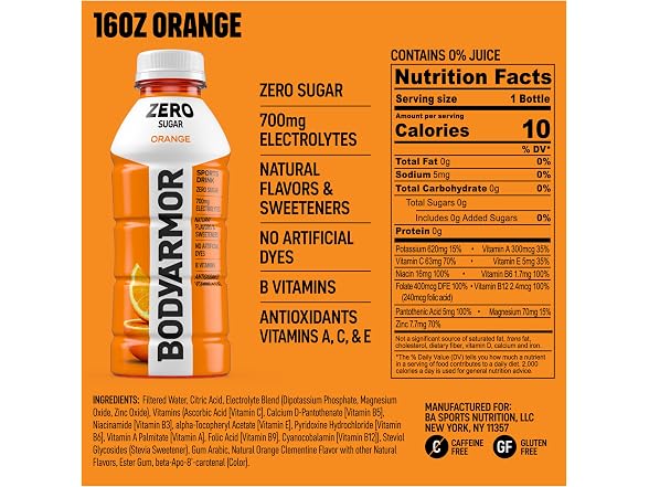 BODYARMOR ZERO Sugar Sports Drink