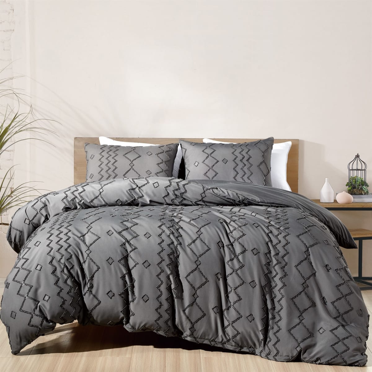 2000TC Tufted 3-Piece Duvet Cover Set - Gallery 13
