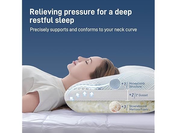 Cotelovo Memory Foam Pillows, 2 Pack