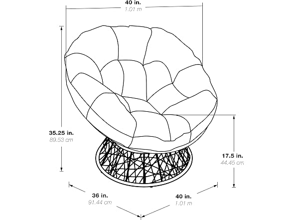 OSP Home Furnishings Wicker Papasan Chair