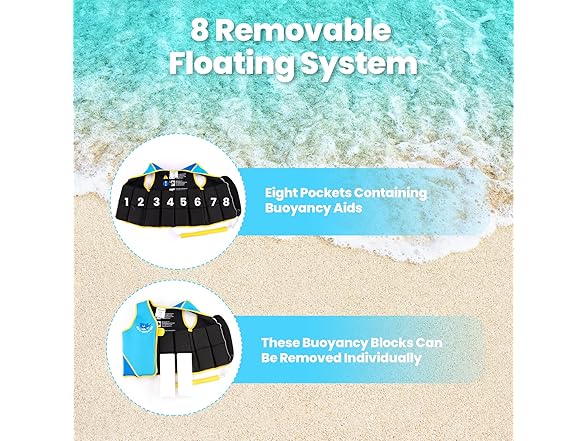 Kids Vest Neoprene Swimming Aid Safety Strap