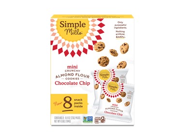$6.99 SIMPLE MILLS Mini Choc Chip Cookies 6.5oz dealfomo