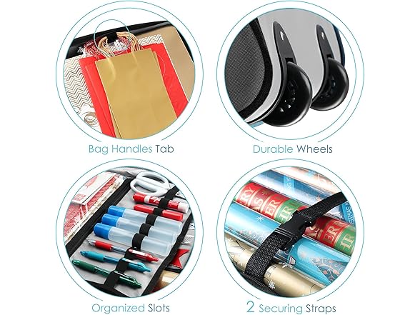 Hearth & Harbor Wrapping Paper Silver Storage Container