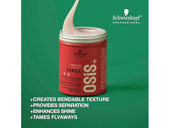 (2 Pack) Schwarzkopf Osis Thrill Elastic Fibre Gum, 3.38 oz