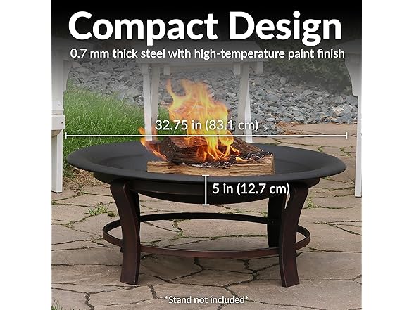 Sunnydaze Decor NB-183 32in Fire Pit Bowl Black
