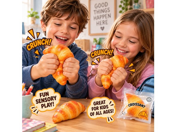 Croissant Crunch Squishy 2-Pk