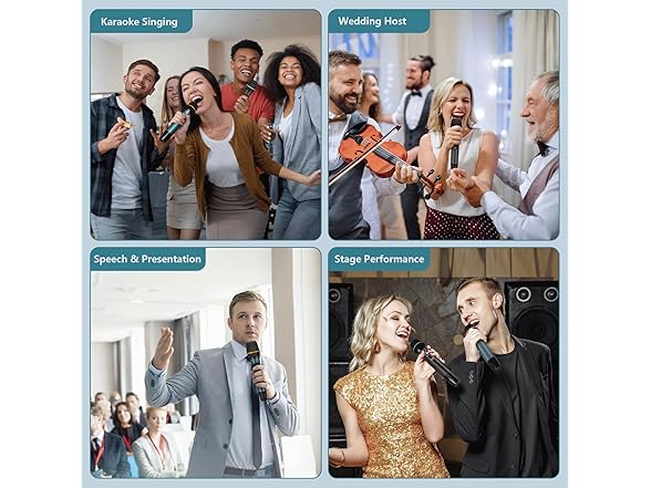 Wireless UHF Karaoke Microphone Set