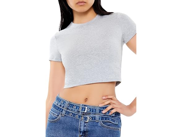 Forever 21 Cropped Crew Tee