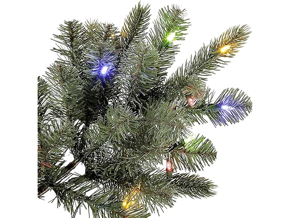 7.5 ft Pre-Lit Vermont Spruce Quick Set Artificial Christmas Tree