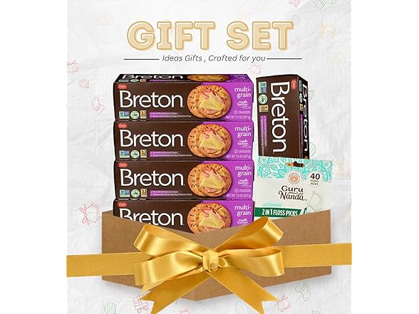 6 Item Set- Breton Crackers & Floss Picks