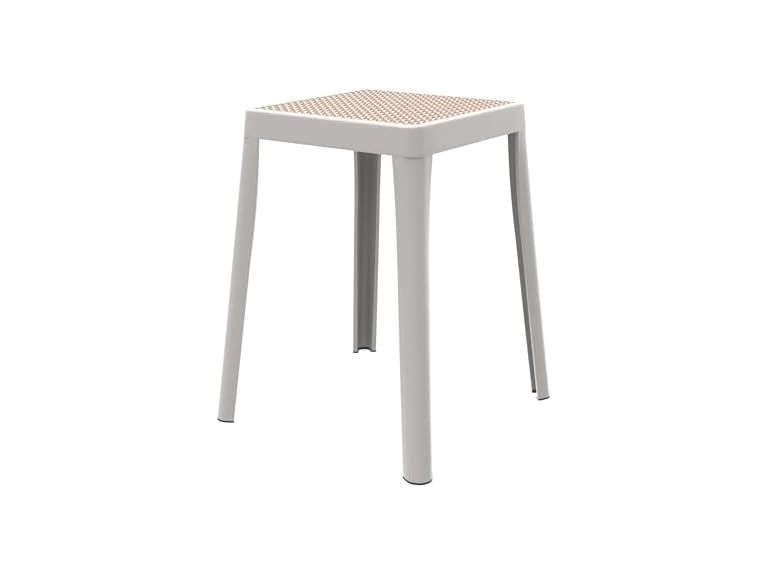 LeisureMod TS12W Teresse Dining Stool White