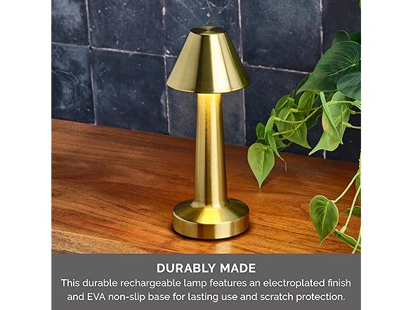 Elements Rechargeable LED Table Lamp Nine Inch