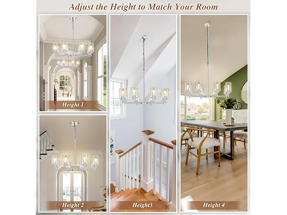 Sucolite B0DLFTB79G 8-Light Chandelier for Dining 