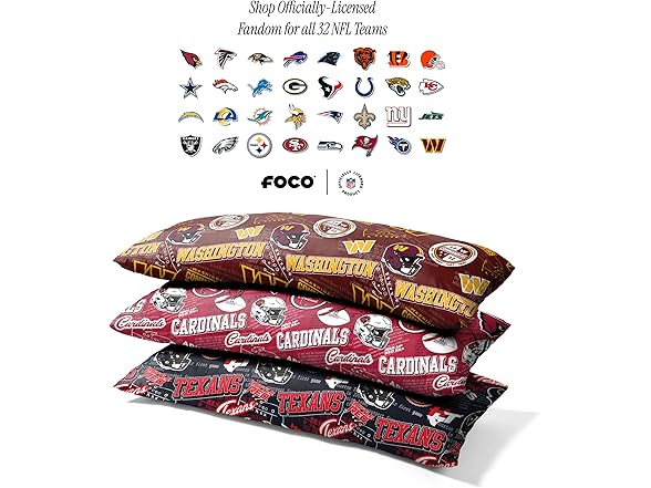 WASHINGTON COMMANDERS Printed Plush Body Pillow