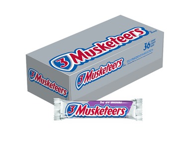 $21.99, Was $43.9382, 49% Off! 3 Musketeers Milk Choc Bars 1.92oz 36pk dealfomo