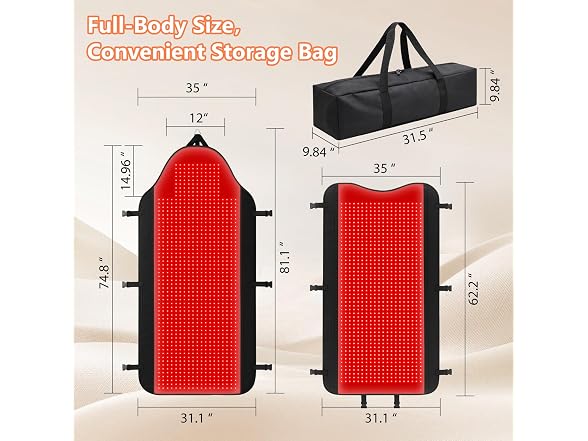 HomeCare 2026 Red Light Therapy Mat Full Body