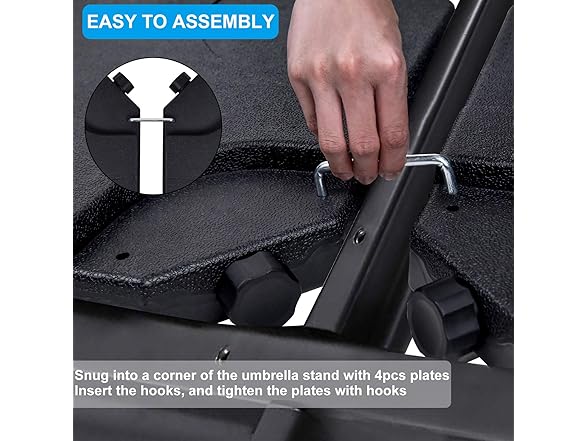 Simple Deluxe 4pcs Cantilever Umbrella Stand