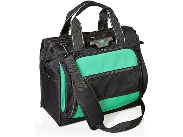 Amazon Basics Tool Sling Bag, Black, 40 Pock