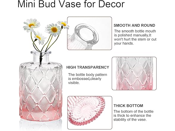 Arme Glass Bud Vase Set of 32 Pcs